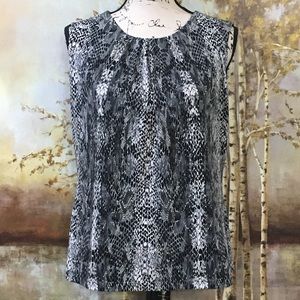 EUC CALVIN KLEIN Snake Skin Print Sleeveless Top